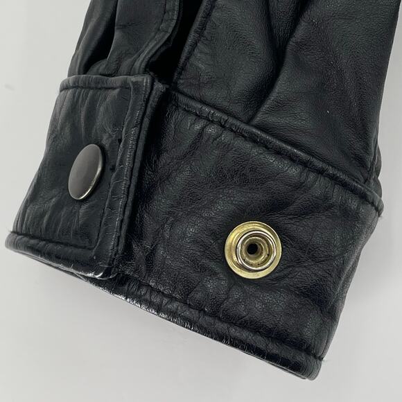 Wilson Thinsulate Women's Vtg. Leather Moto Jacket, Black, Sz. M 80s 90s *FLAW* - Picture 5 of 14